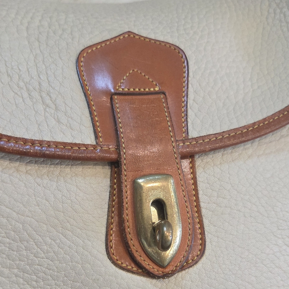 Dooney & Bourke Pebble Leather Crossbody - Cream with Brown Trim - Picture 5 of 13
